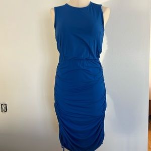 Sapphire blue dress.